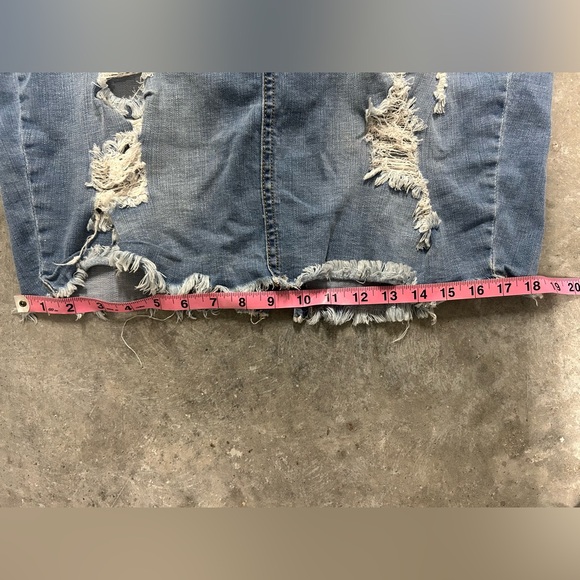 Denim Ripped Midi Skirt - Picture 4 of 5